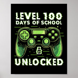 Póster 100 días de clases de Video Gamer