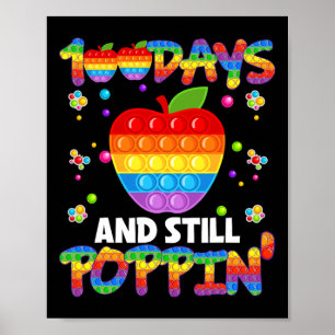 Póster 100 días de clases y aún pino 100 días pop