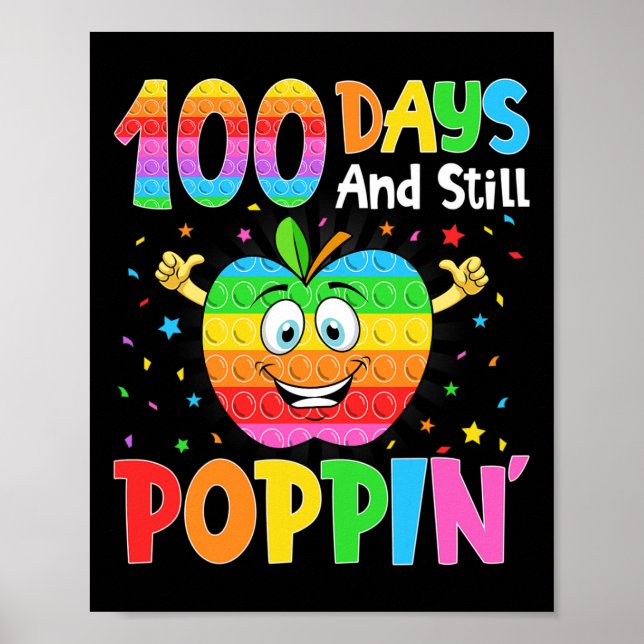 Póster 100 días de clases y aún pino 100 días pop (Frente)