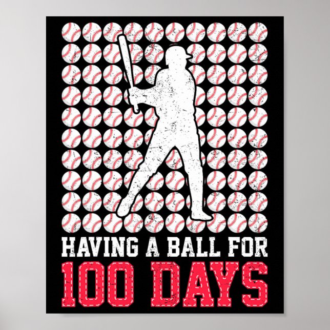 Póster 100 días de colegio Bysebyll 100º día Bylls para n (Frente)