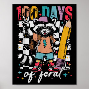 Póster 100 Días De Colegio Diversos 100 Días De Escuela