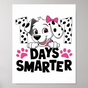 Póster 100 Días De Colegio Niño Perro Dálmata 100 Día