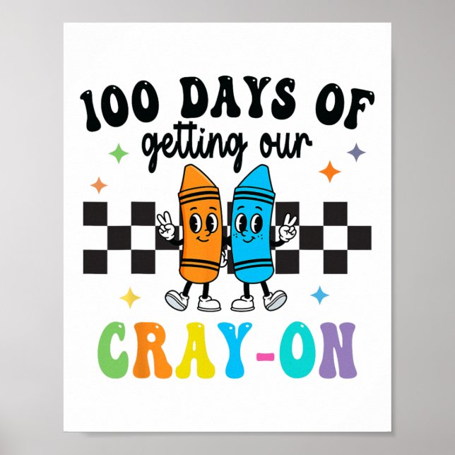 Póster 100 Días De Conseguir Que Tu Profesor De Escuela E (Frente)