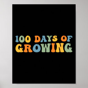 Póster 100 Días De Creciente Chica Docente Feliz 100 Días