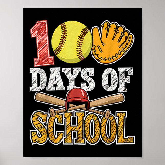 Póster 100 días de deporte 100 días de escuela (Frente)