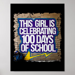 Póster 100 días de diversión para Chicas 100 días de cole