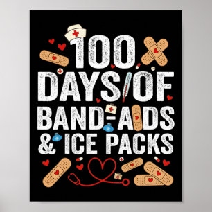 Póster 100 Días De Enfermera Escolar 100 Día Nd Sida Estu