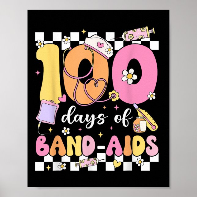 Póster 100 Días De Enfermería Escolar De Lucha Contra El  (Frente)
