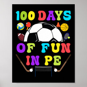 Póster 100 Días De Enseñanza De Educación Para Profesores