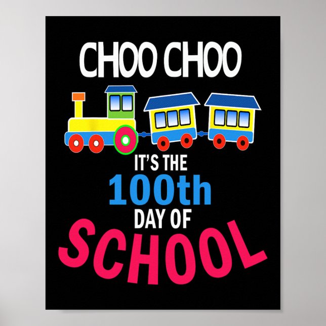 Póster 100 Días De Enseñanza De Estudiantes De La Escuela (Frente)