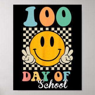 Póster 100 Días De Enseñanza Escolar Niños 100 Días De Co