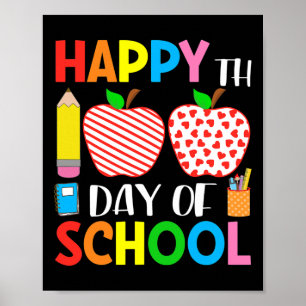 Póster 100 Días De Enseñanza Y Stud