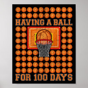 Póster 100 Días De Esbozo Escolar 100 Días Para Niños