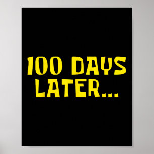 Póster 100 días de escolarización de niños 100 días