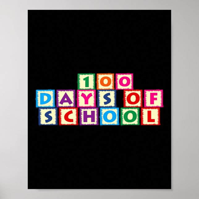 Póster 100 días de escuela  (Frente)