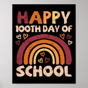 Póster 100 días de escuela Black Rainbow 100 días profeso