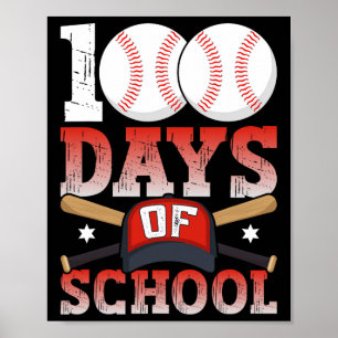 Póster 100 días de escuela Bysebyll 100º día para estudia