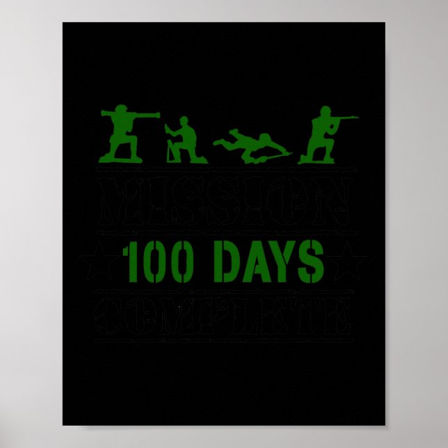 Póster 100 Días De Escuela Completos  (Frente)