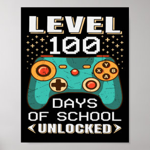 Póster 100 días de escuela de videojuegos 100 días de cla