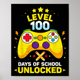 Póster 100 Días De Escuela Desbloqueados Videojuego De Ju