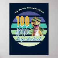 100 Días de Escuela Divertido Cool Dinosaur Escuel