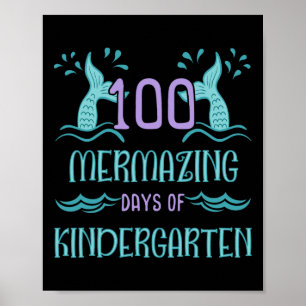 Póster 100 días de escuela para Chicas de guardería infan