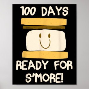 Póster 100 Días De Escuela Preparados Para El Regalo De D