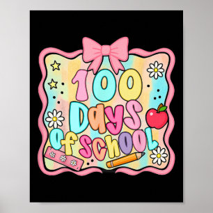 Póster 100 Días De Escuela Preppy 100º Día De Escuela Mae