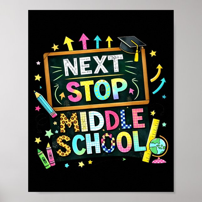 Póster 100 días de escuela próxima parada escuela interme (Frente)