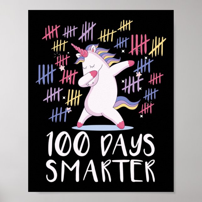 Póster 100 Días De Escuela Unicornio (Frente)