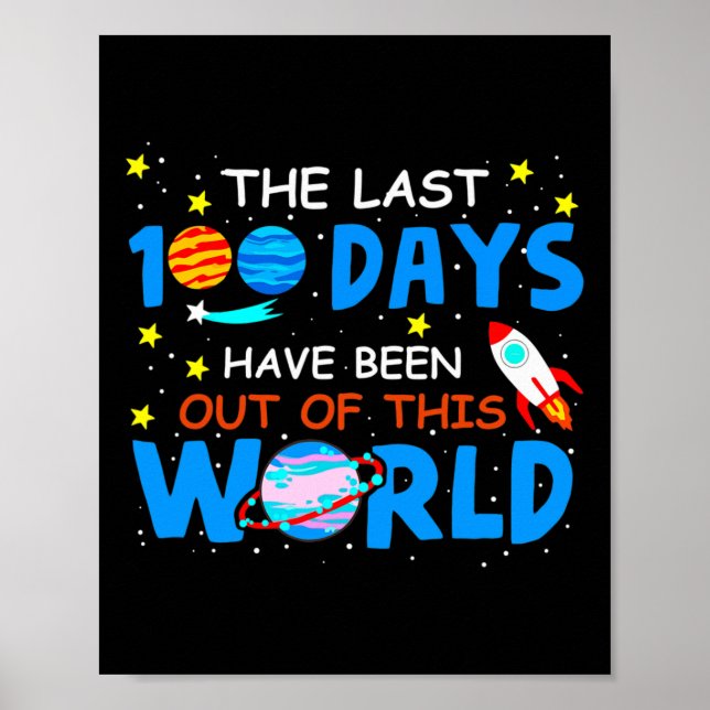 Póster 100 Días De Este Día Mundial De 100 Días De Sc (Frente)