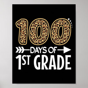 Póster 100 días de estudiante de primer grado