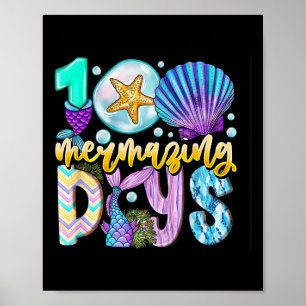 Póster 100 días de fusión de escolares 100 días de sirvie