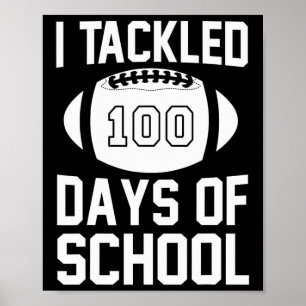 Póster 100 Días De Fútbol Escolar 100 Días Para Niños