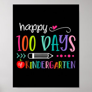 Póster 100 días de guardería 100 días de escuela