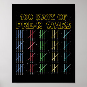 Póster 100 días de guerras previas al 100° día de clases