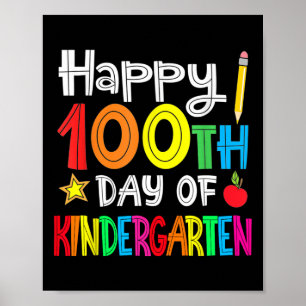 Póster 100 Días De Jardín De Niños - Feliz Cien Días De S