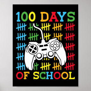 Póster 100 días de juegos para controlador de videojuegos