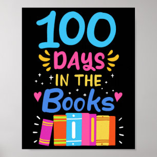 Póster 100 Días De Lectura Escolar De Estudiantes