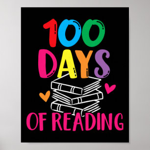 Póster 100 días de libros de lectura en inglés para maest