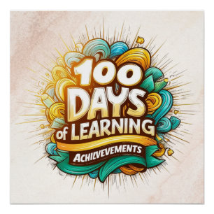Póster 100 días de logros educativos