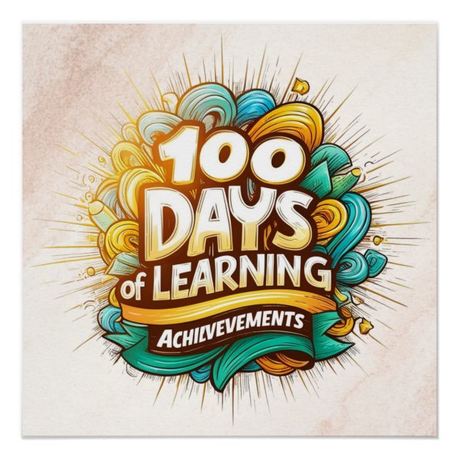 Póster 100 días de logros educativos (Anverso)