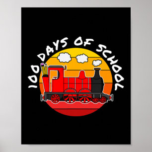 Póster 100 Días De Maestría En Tren Escolar