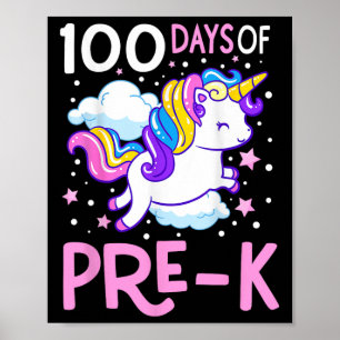 Póster 100 Días De Maestría Preescolar 100º Día De La Esc