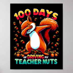 Póster 100 Días De Manejar A Mi Maestra Pañuelo De Nueces