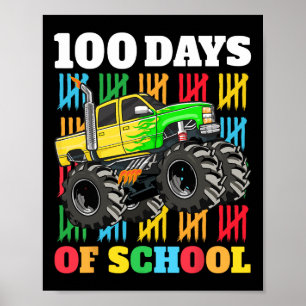 Póster 100 días de monstruo escolar 100 días de Scho