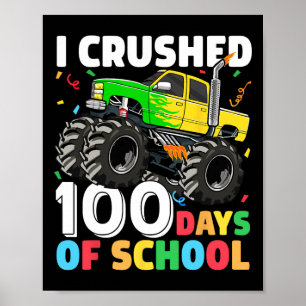 Póster 100 días de monstruo escolar 100 días de Scho
