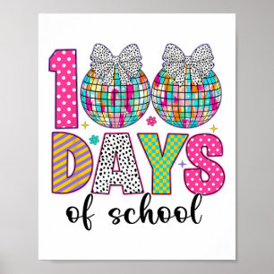 Póster 100 días de niñas de la escuela niños 100 días más