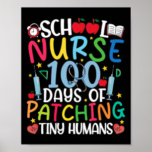 Póster 100 Días De Patrullar A Pequeños Humanos Enfermera