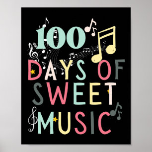 Póster 100 Días de Poppin Días de Música Dulce Feliz 100